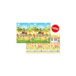 Dwinguler แผ่นรองคลาน PVC ขนาด 230 x 140 x 1.5 ซม. (ลายขบวนพาเหรดดนตรี)