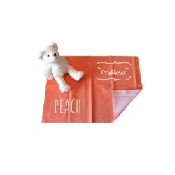 Mellow Quick dry ผ้ารองกันฉี่ ผ้ารองกันน้ำ 100% SIZE S (50x70 CM) Peach