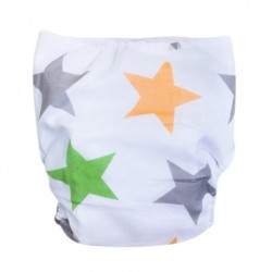 Shawn's Baby กางเกงผ้าอ้อมจั๊มขา ลายการ์ตูนรูปดาว สีส้มเขียวเทา