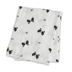 Lulujo Bamboo Muslin Swaddle Blanket - Panda