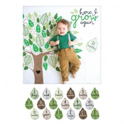 Lulujo ชุดผ้าอ้อมมัสลินคอตตอน Lulujo - Here I grow  Again  พร้อมการ์ด Milestones 18  แบบ              