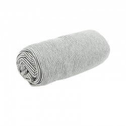 Minene ผ้าปูเตียงเด็กรัดมุม สีดำลายขวาง