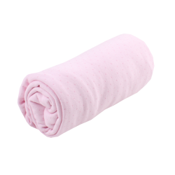 Minene ผ้าปูเตียงเด็กรัดมุม สีเชมพูจุด