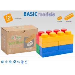 UNiPLAY ตัวต่อแบบนิ่ม เบสิค 12 ชิ้น