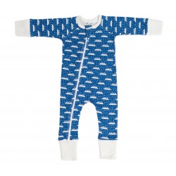 Niovi Organics "Snow Mountain" Blue Romper