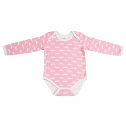 Niovi Organics "Snow Mountain" Pink Bodysuit 