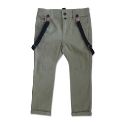 Me and Henry Olive Pants With Braces