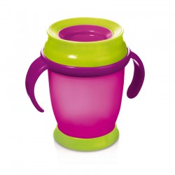 Lovi แก้วหัดดื่ม 360 องศา รุ่น Mini 210 ml.(9M+) พร้อมฝาครอบแก้ว 