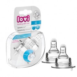 Lovi จุกนม Wide Neck Silicone รุ่น Mini สำหรับ 0-3 เดือน