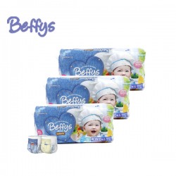 Beffys กางเกงผ้าอ้อมรุ่นกระชับทุกการเคลื่อนไหว size XL 36 ชิ้น (13-18 กก.) X 3 แพค