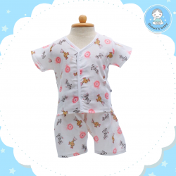 Shawn's Baby Short Shirt with Short Pants Wild Cartoon Pink (size M)