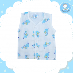 Shawn's Baby no Sleeve Shirt Sheep Cartoon (Blue)