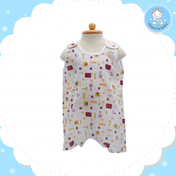 Shawn's Baby Baby Short Sleeve Body Suite Tools Cartoon (Crimson)