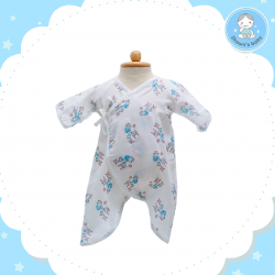 Shawn's Baby Baby Body Suite Giraffe Cartoon (Blue)