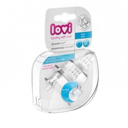 Lovi จุกนม Wide Neck รุ่น Mini สำหรับ 0-3 เดือน (2 แพ๊ค)