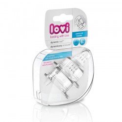 Lovi จุกนมคอกว้างเสมือนนมแม่ รุ่น Cross Cut สำหรับ 6+ เดือน เหมาะสำหรับดื่มน้ำผลไม้