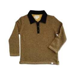 Me and Henry Gold Retro Polo