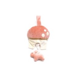 Miyim Stroller Organic Music Mushroom Doll MY-72203 - Pink