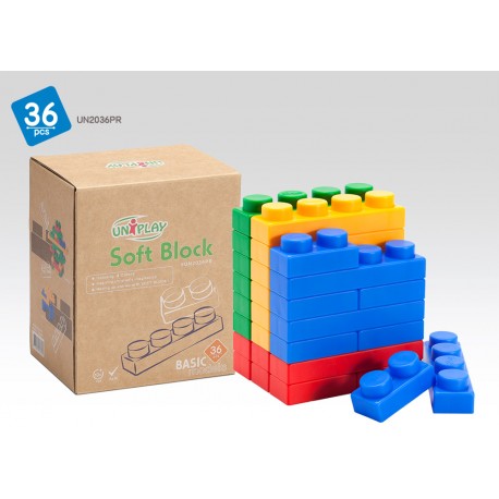 UNiPLAY Soft Block Basic 36 pieces