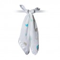 Lulujo  2-Pack Cotton Muslin Security Blankets -  Baby Whales