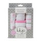 Lulujo  3-pack Cotton muslin Washcloths - Pink