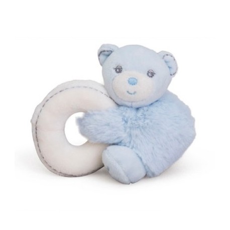 Kaloo ตุ๊กตาห่วงเขย่าหมี  พร้อมถุงผ้า Kaloo Blue
