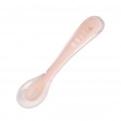 Beaba - Ergonomic 1st age silicone spoon - NUDE