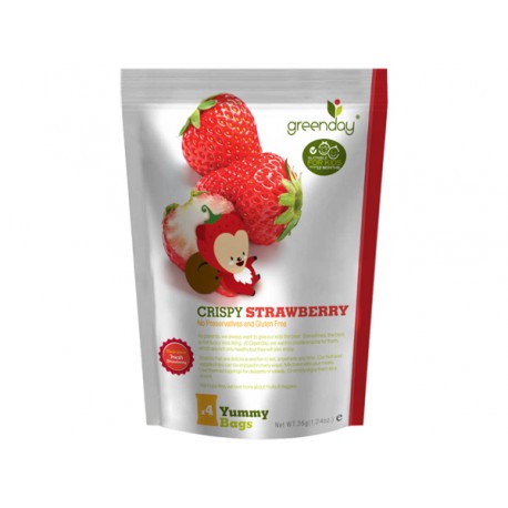 Greenday Fruit Farm Crispy Strawberry ( 4 frame wrapped in large parcels) 36g. 