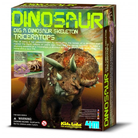 4M ของเล่น Dinosaur-Dig a Triceratops Skeleton  