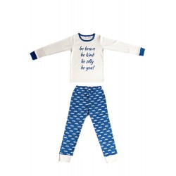 Niovi Organics "Be Brave" Blue Pajama Set